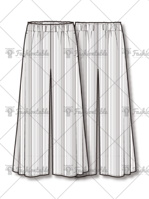Pleats Pants fashion flat sketches
