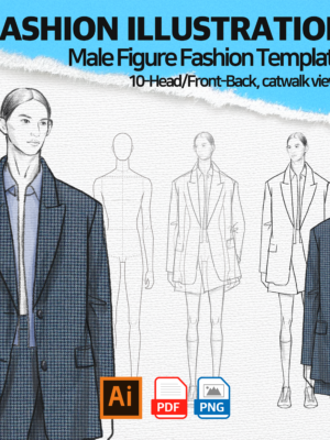 Male Fashion Croquis Template
