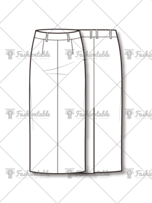 Straight midi skirt